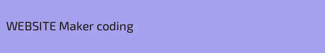 WEBSITE Maker coding